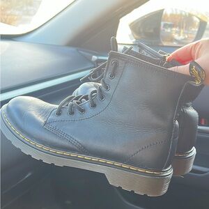 Dr. Martens Black 1460 J Leather Boots - Size 4